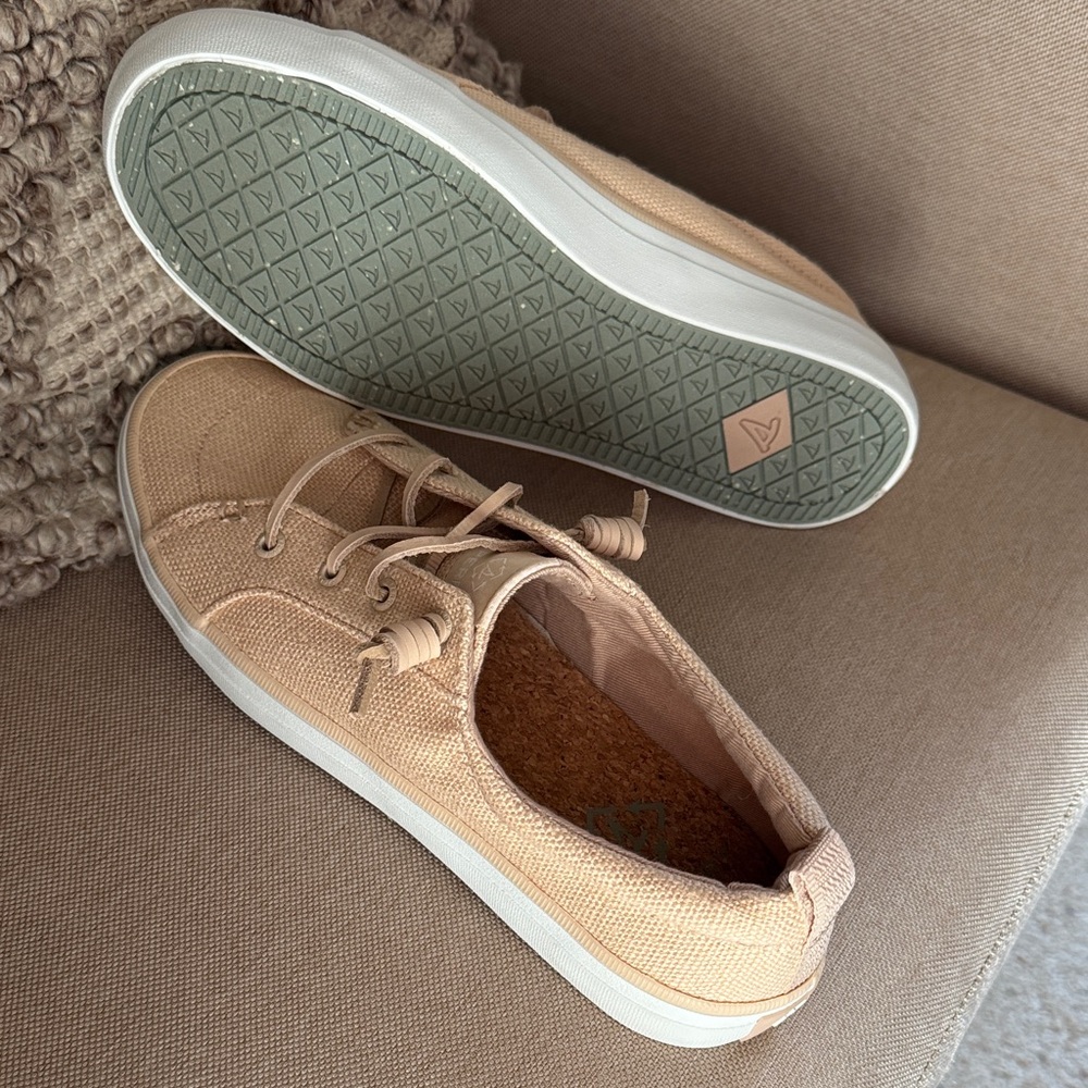 Sperry Women's Beige Canvas Sneakers